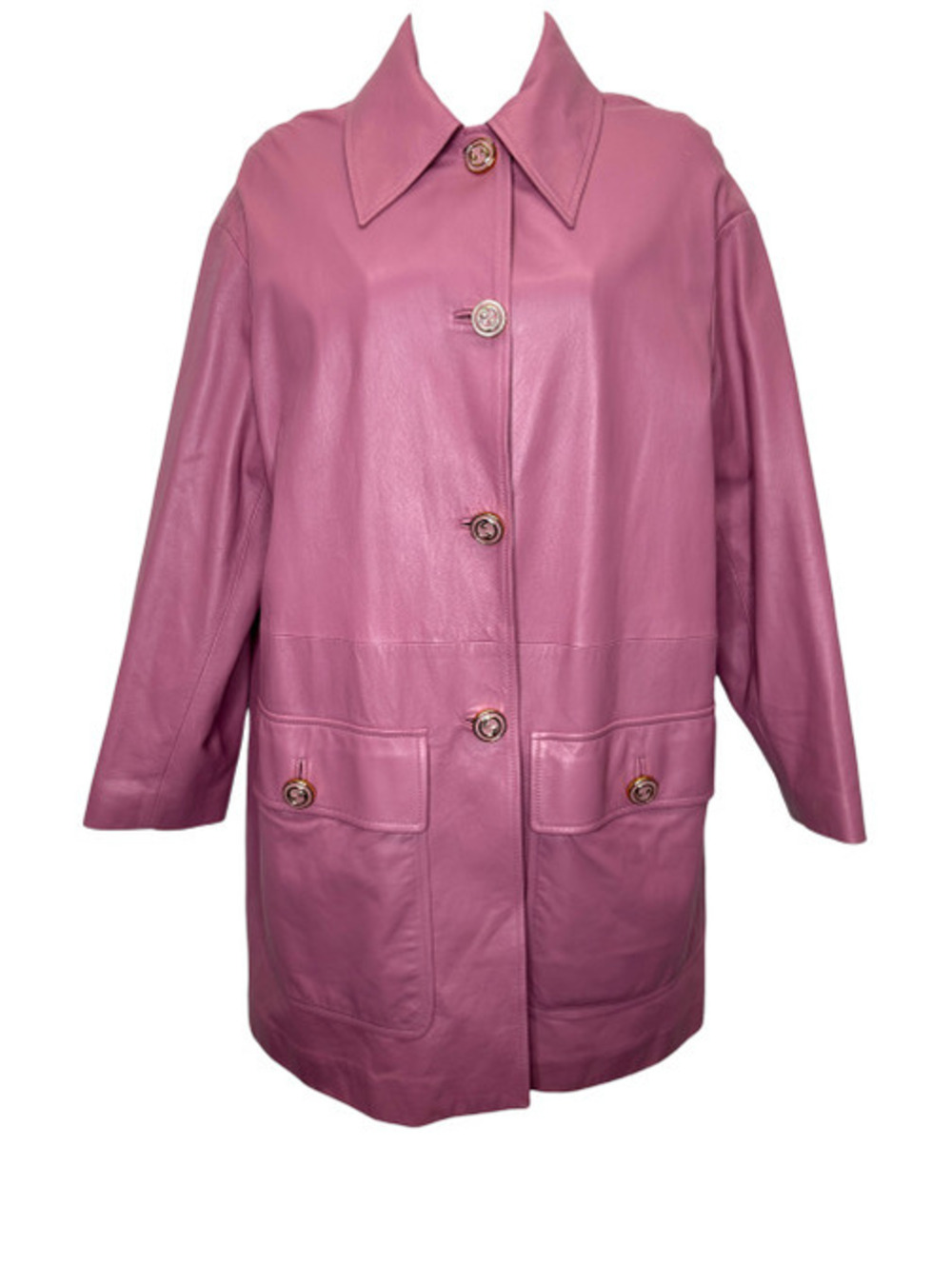 Gucci Leather Jacket in Dusty Pink